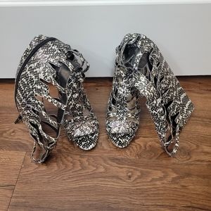 High heel gladiator sandals